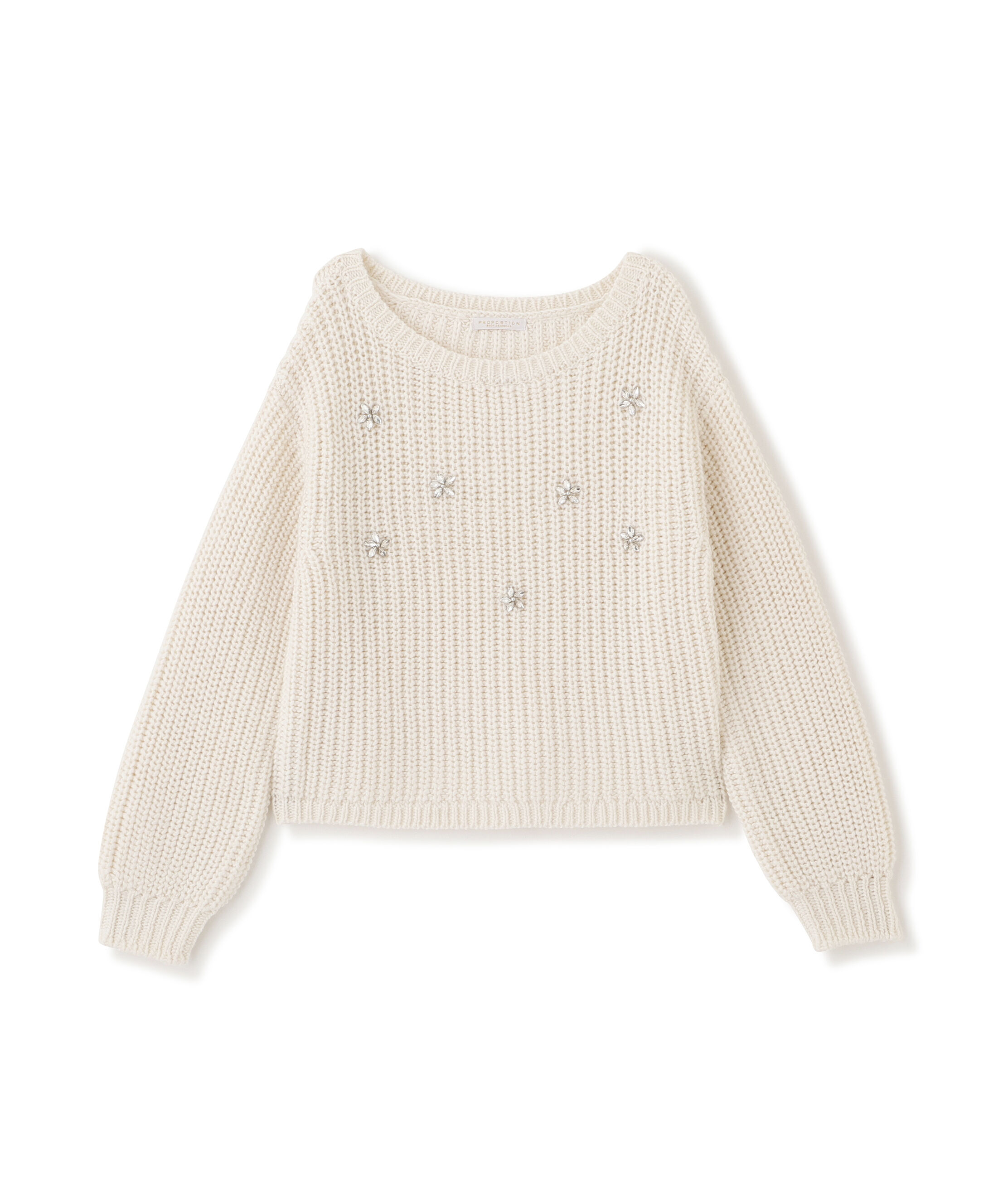PROPORTION BODY DRESSING「ビジュー付畔ニット　25AW」|ニット・セーター|