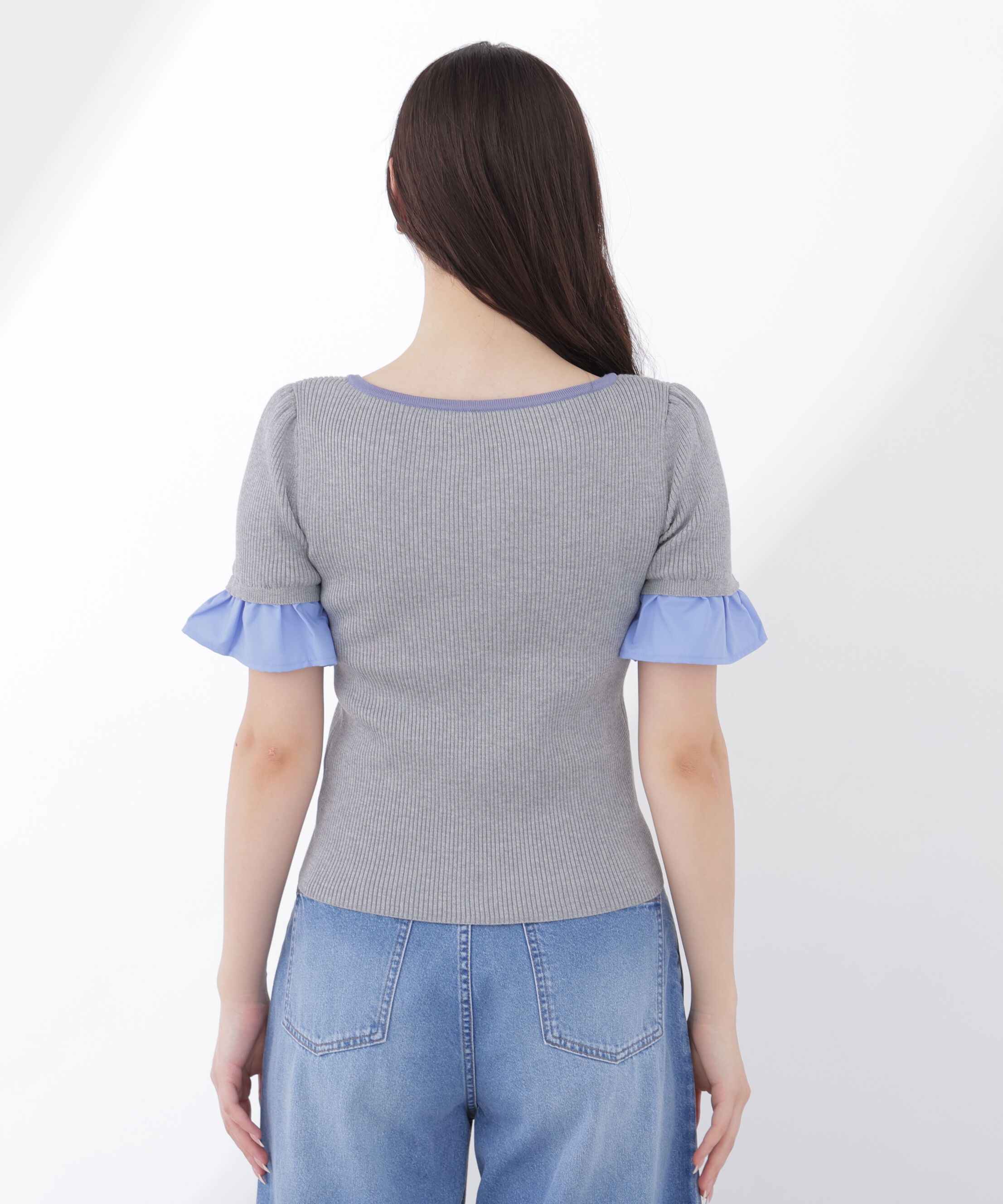 PROPORTION BODY DRESSING「異素材ハーフスリーブニット」|ニット・セーター|
