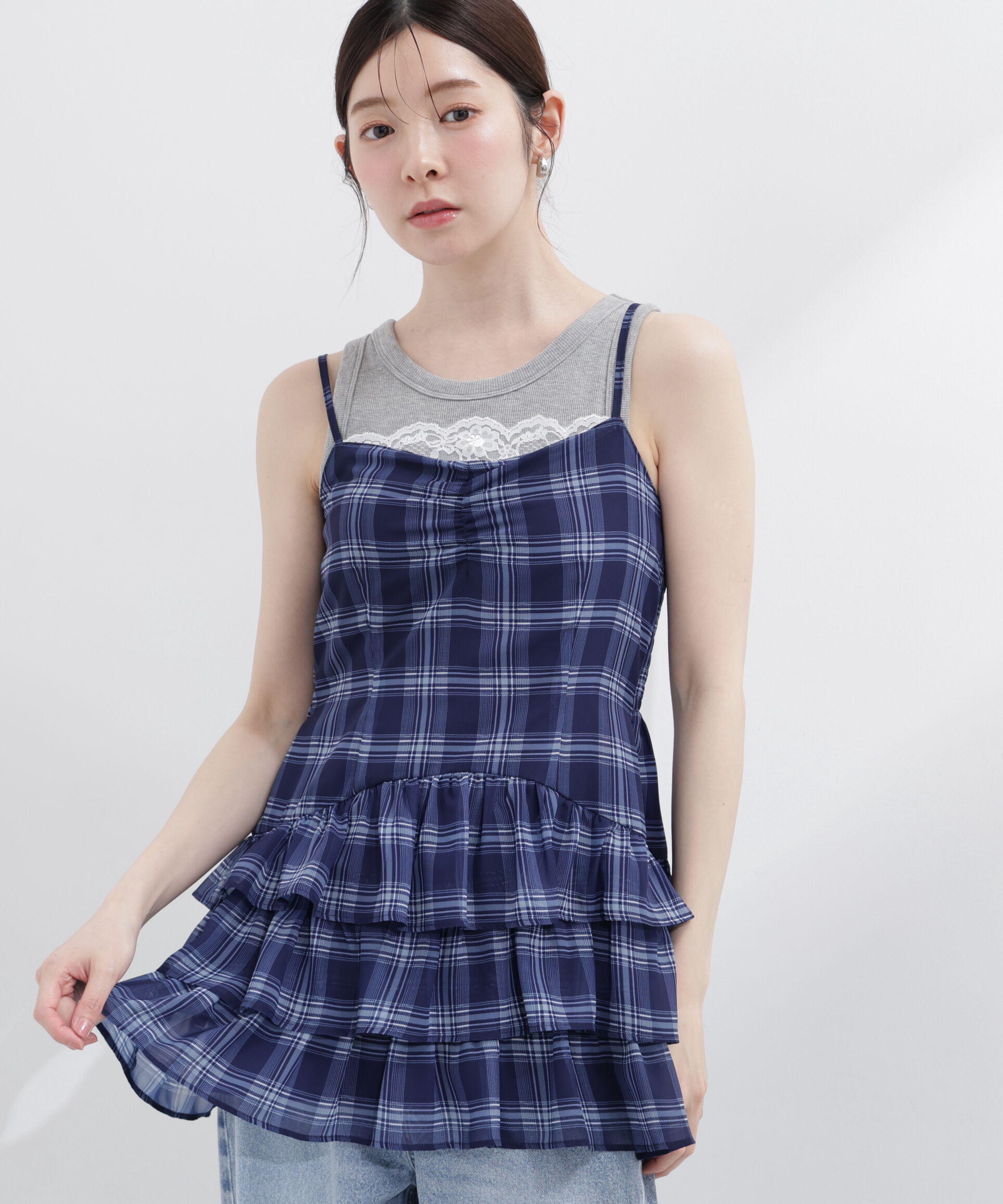 PROPORTION BODY DRESSING「チェックチュニック」|シャツ・ブラウス|
