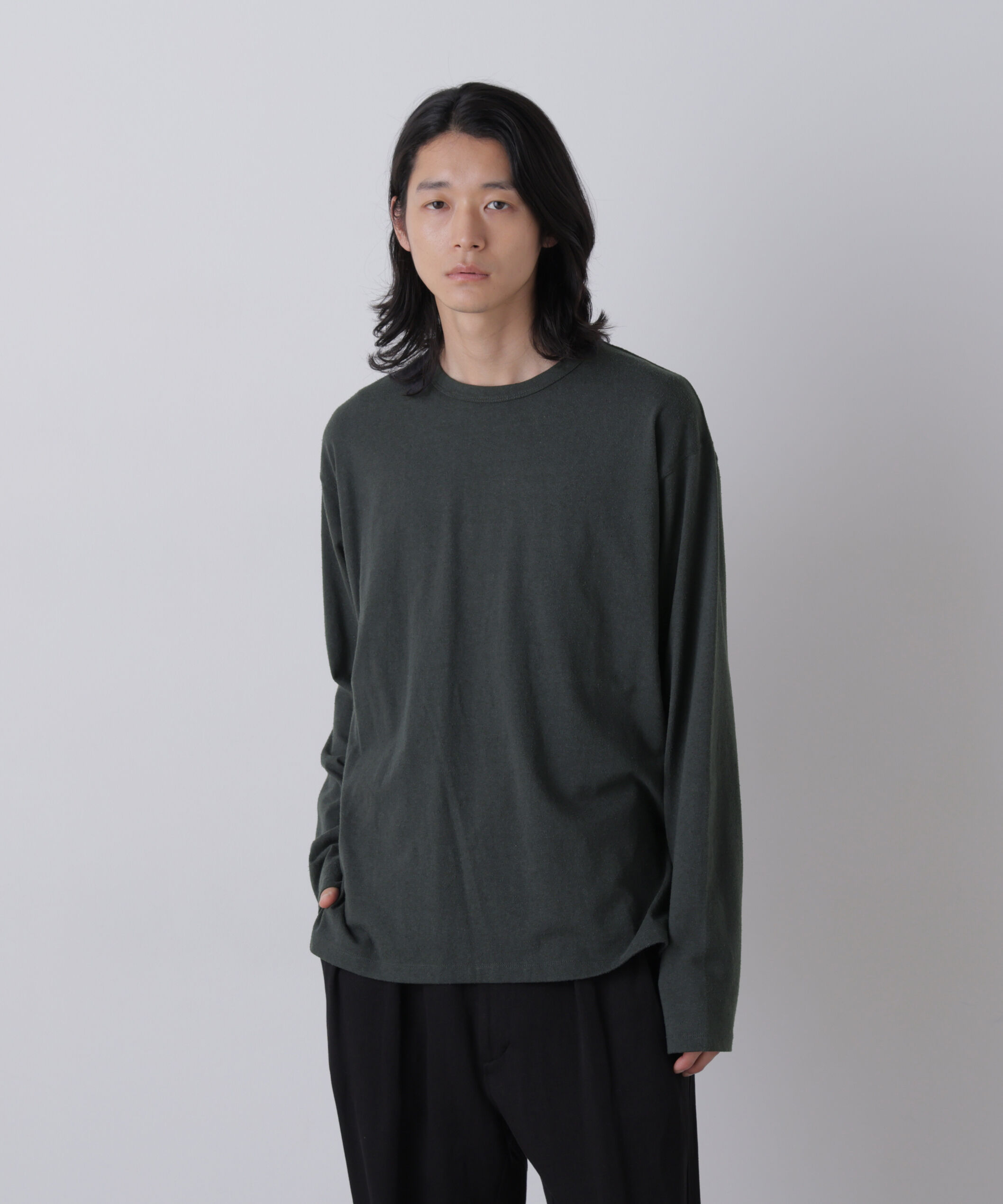 YLEVE 「YLEVE / COTTON SILK NOIL PULLOVER」|Tシャツ・カットソー|CHARCOAL3