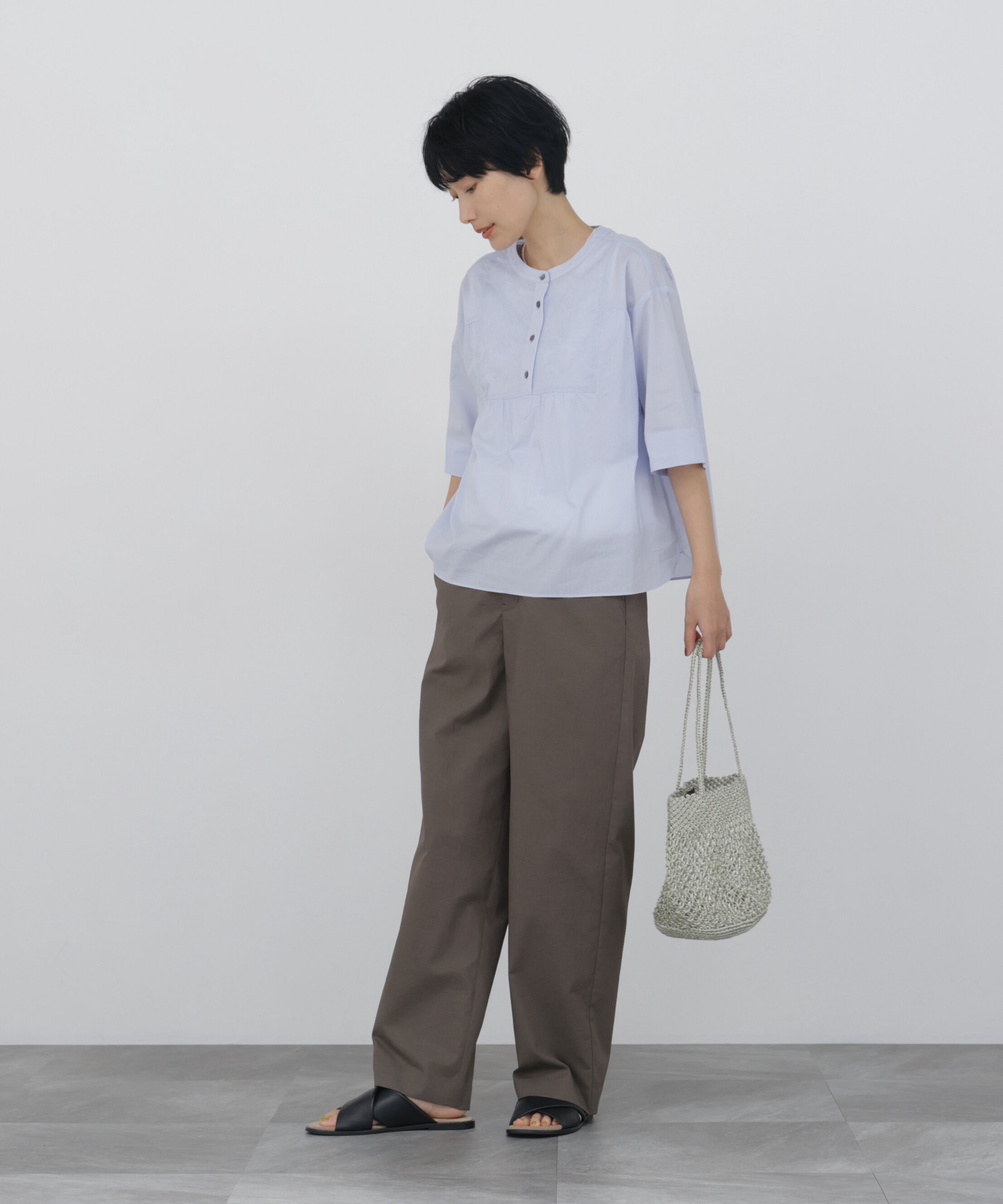 「◆《洗える / Good Price》 エンブロイダリードッキングブラウス」|シャツ・ブラウス|