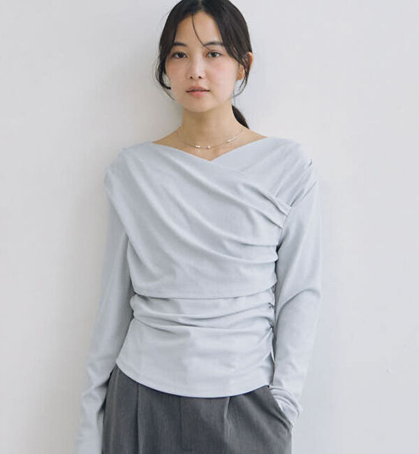 archives「【ＯＮかわ】タックドレープオフショルスラブカットＴＯＰＳ」|Tシャツ・カットソー|