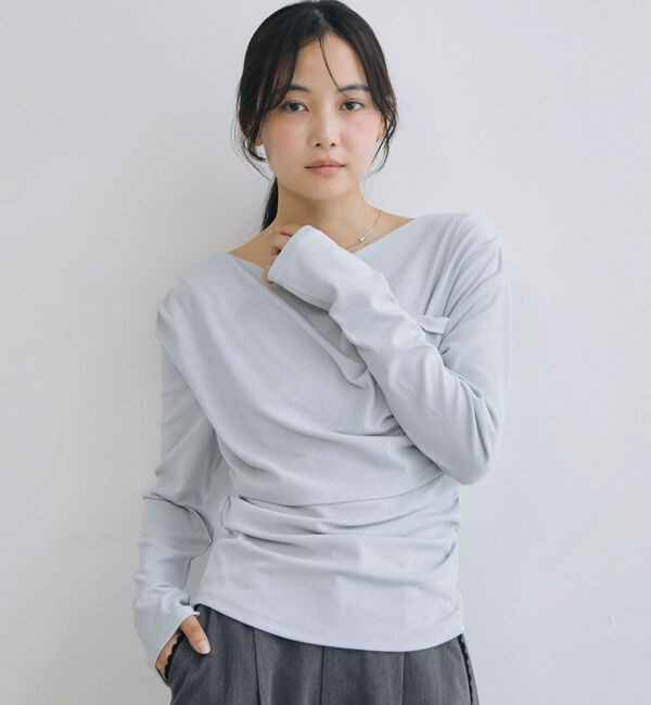 archives「【ＯＮかわ】タックドレープオフショルスラブカットＴＯＰＳ」|Tシャツ・カットソー|