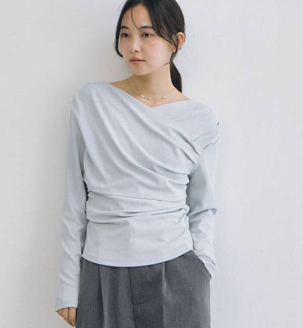 archives「【ＯＮかわ】タックドレープオフショルスラブカットＴＯＰＳ」|Tシャツ・カットソー|