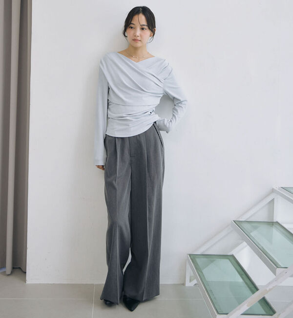 archives「【ＯＮかわ】タックドレープオフショルスラブカットＴＯＰＳ」|Tシャツ・カットソー|