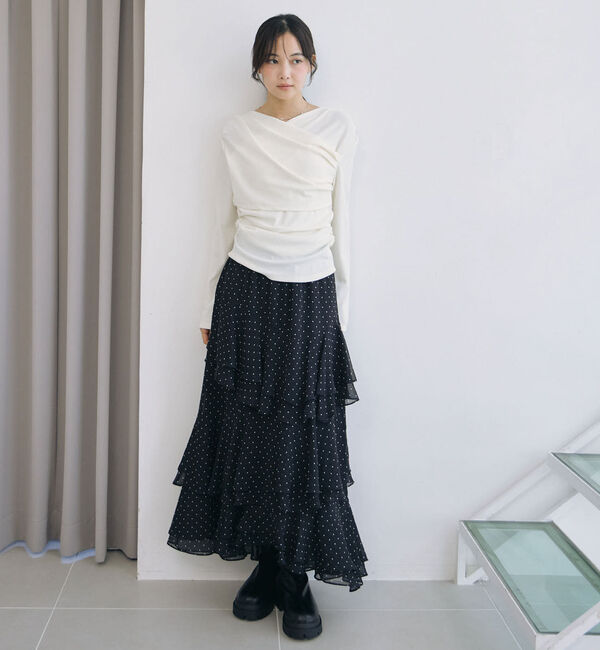 archives「【ＯＮかわ】タックドレープオフショルスラブカットＴＯＰＳ」|Tシャツ・カットソー|