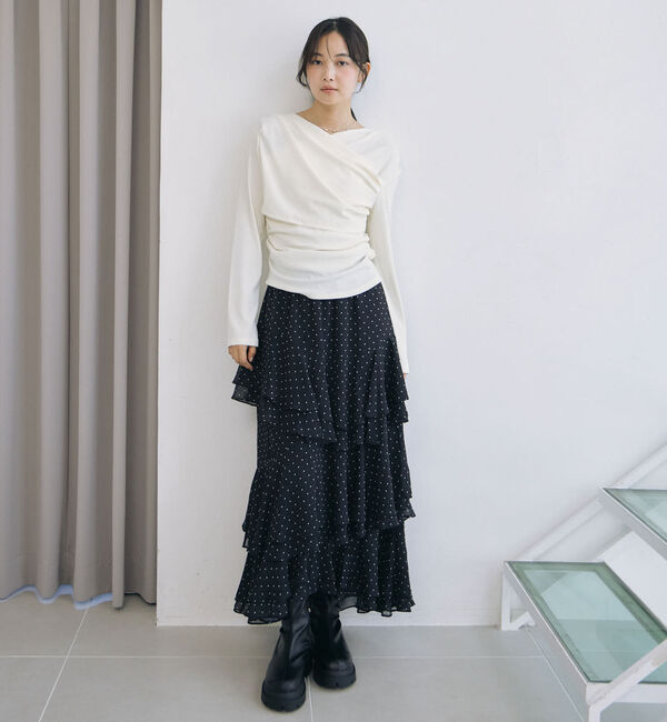 archives「【ＯＮかわ】タックドレープオフショルスラブカットＴＯＰＳ」|Tシャツ・カットソー|