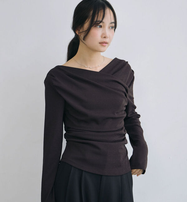 archives「【ＯＮかわ】タックドレープオフショルスラブカットＴＯＰＳ」|Tシャツ・カットソー|