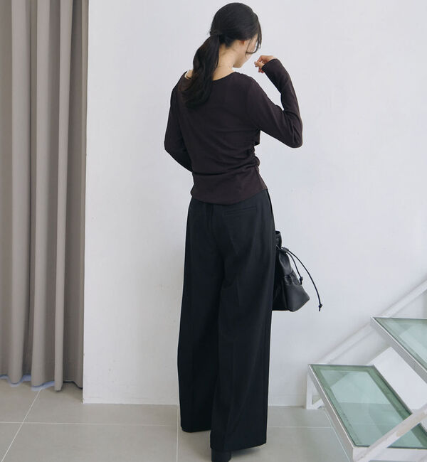 archives「【ＯＮかわ】タックドレープオフショルスラブカットＴＯＰＳ」|Tシャツ・カットソー|