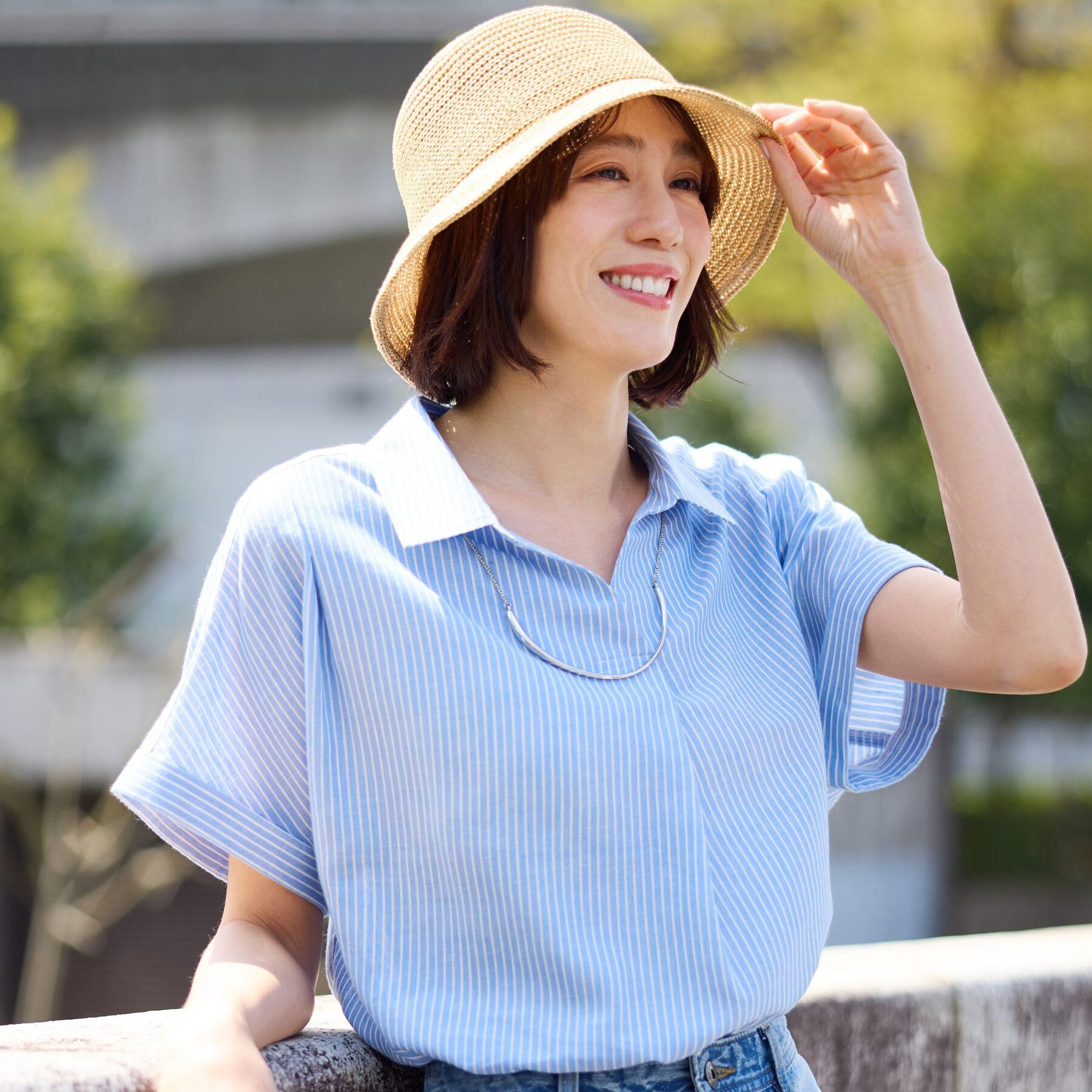 SHOO･LA･RUE「【ひんやり/UV】インせず着られる フレンチリネンスキッパーシャツ」|シャツ・ブラウス|