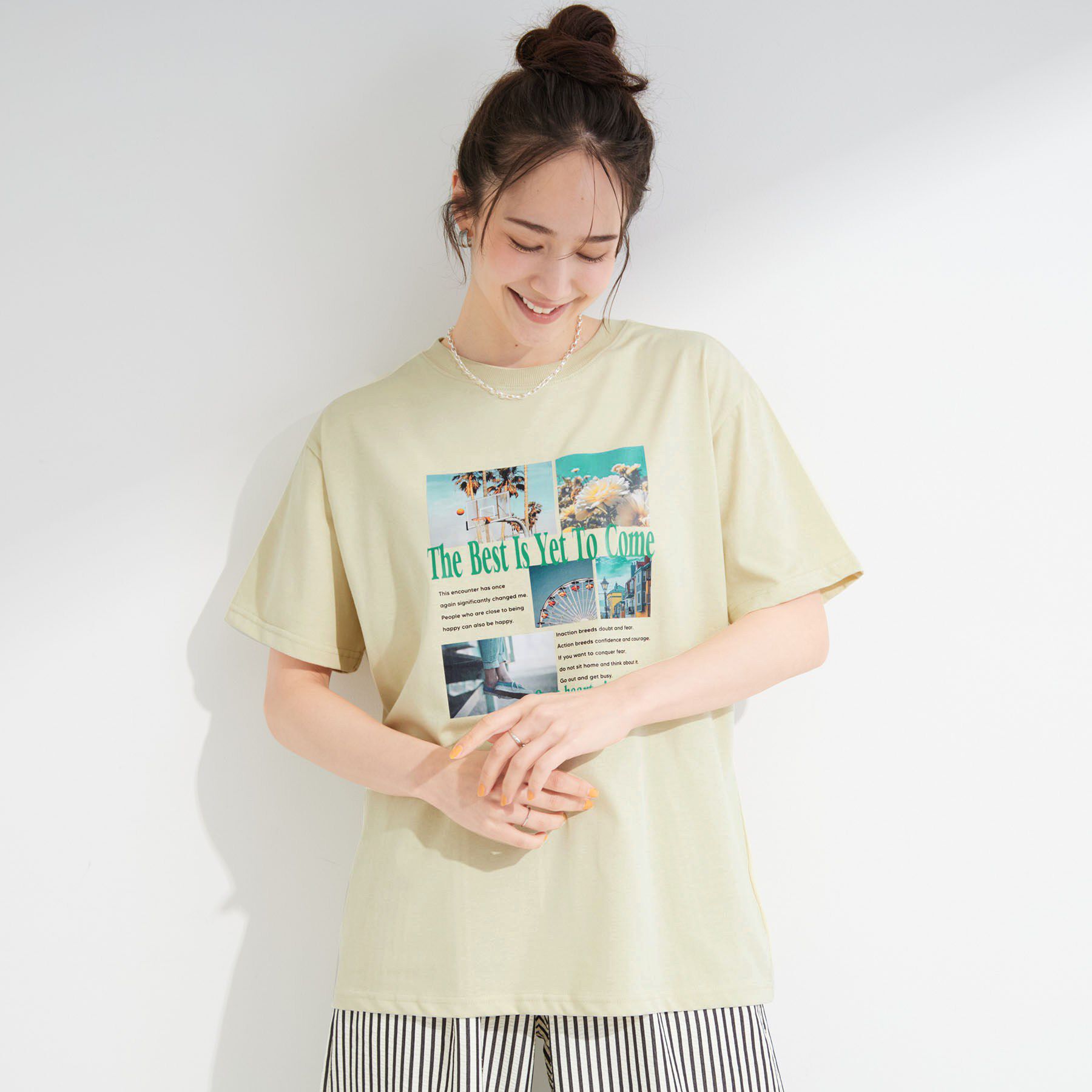 SHOO･LA･RUE「【ひんやり/S-LL】選べる4柄　デイリー使いにぴったりな 大人の頼れるTシャツ」|Tシャツ・カットソー|