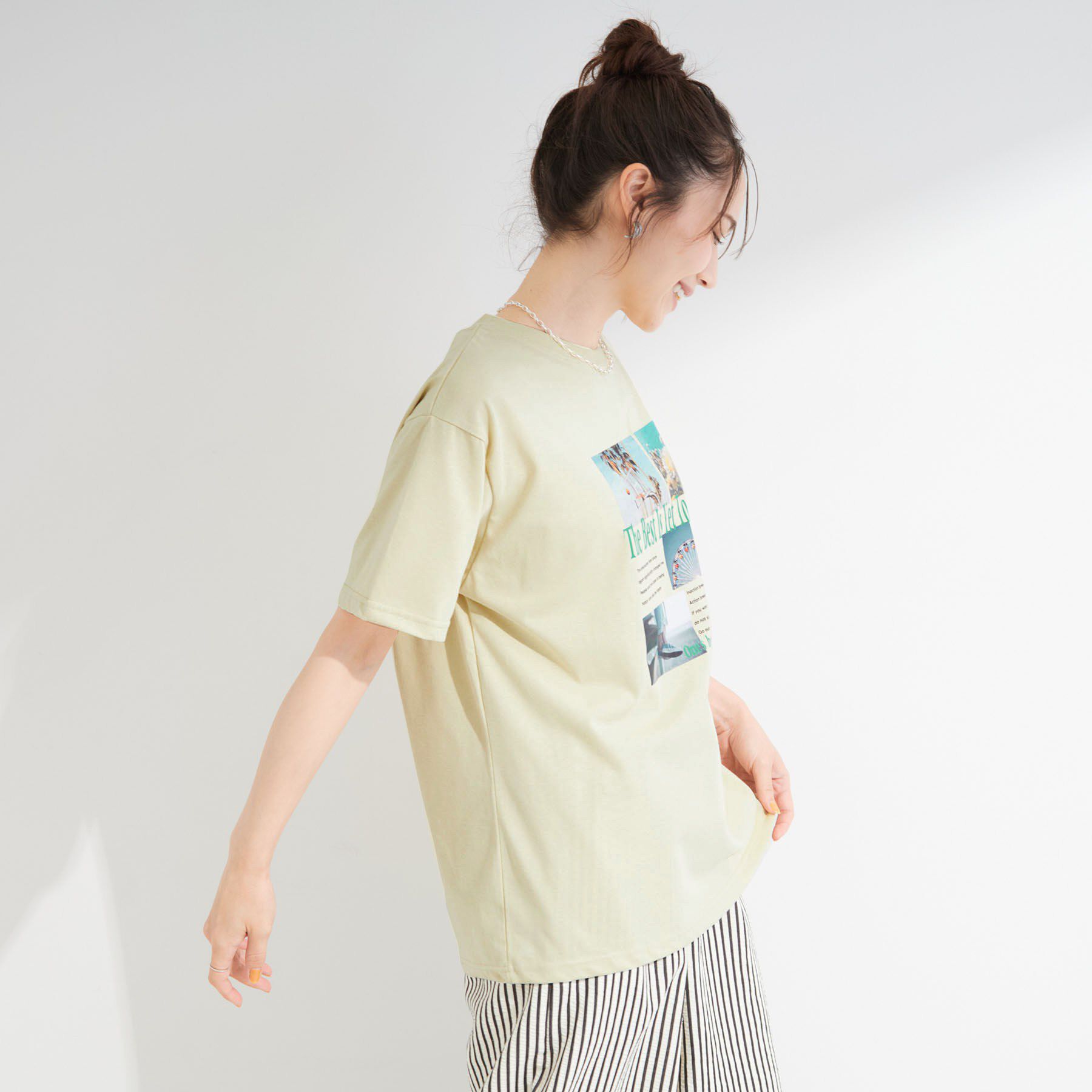 SHOO･LA･RUE「【ひんやり/S-LL】選べる4柄　デイリー使いにぴったりな 大人の頼れるTシャツ」|Tシャツ・カットソー|