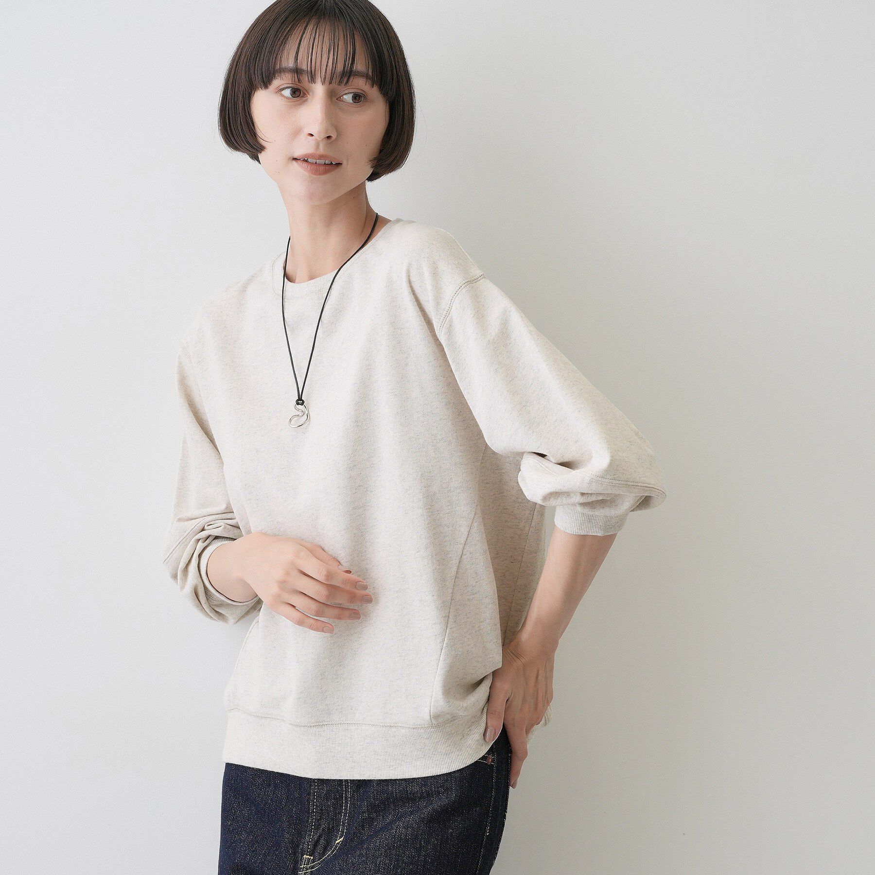 Dessin「フォルムスリーブミニ裏毛プルオーバー」|Tシャツ・カットソー|