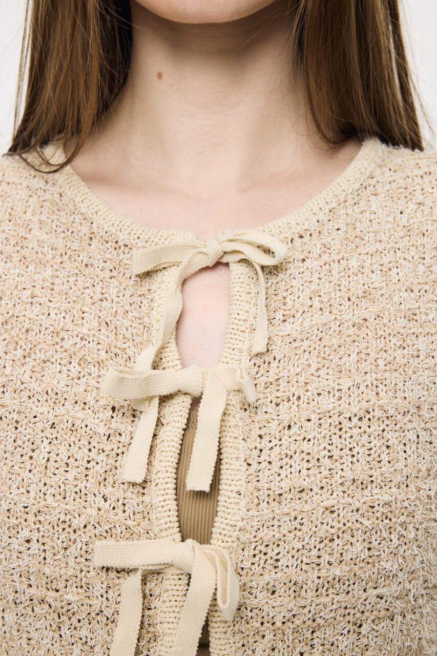 MOUSSY「FRONT RIBBON KNIT カーディガン」|ニット・セーター|