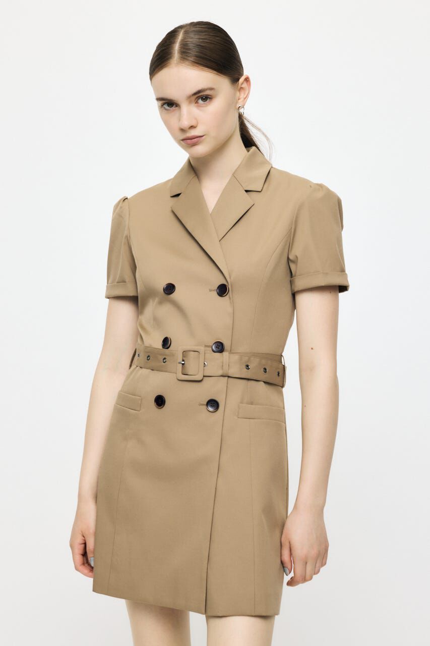 MOUSSY「DOUBLE BREASTED BLAZER MINI ワンピース」|ワンピース|BEG