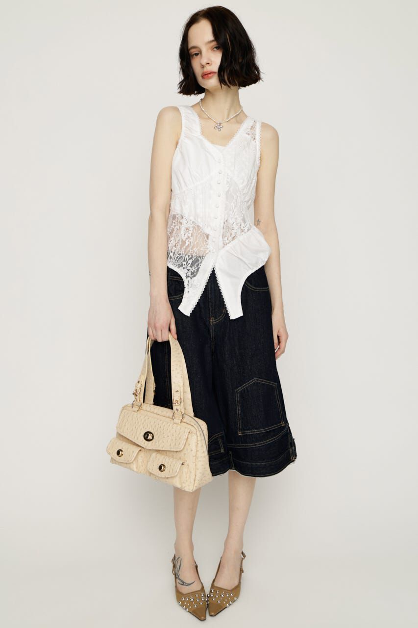 SLY「ASYMMETRY PATCHWORK LACE GILET」|その他|