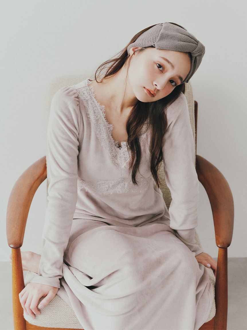 SNIDEL HOME「【イフミック(R)】シルキーフリースカップインワンピース」|ルームウェア|