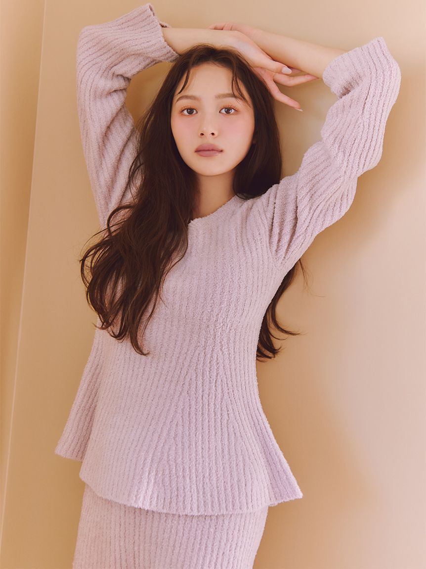SNIDEL HOME「【イフミック(R)】ペプラムセットアップ」|ルームウェア|