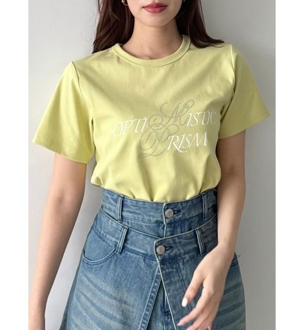 dazzlin「Optimistic PrismTシャツ」|Tシャツ・カットソー|ライトグリーン