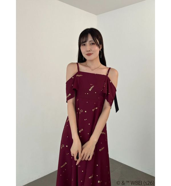 MERCURYDUO「Harry Potterコレクション ロゴプリントケープキャミワンピース」|ワンピース|