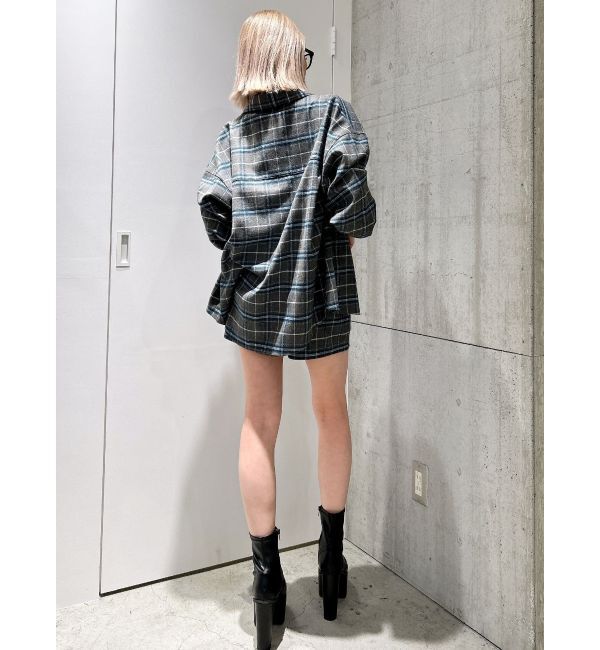 GYDA「ドロップショルダーCHECKシャツ【SETUP着用可】」|シャツ・ブラウス|