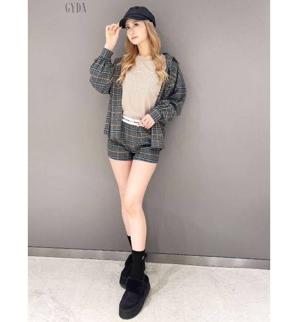 GYDA「ドロップショルダーCHECKシャツ【SETUP着用可】」|シャツ・ブラウス|