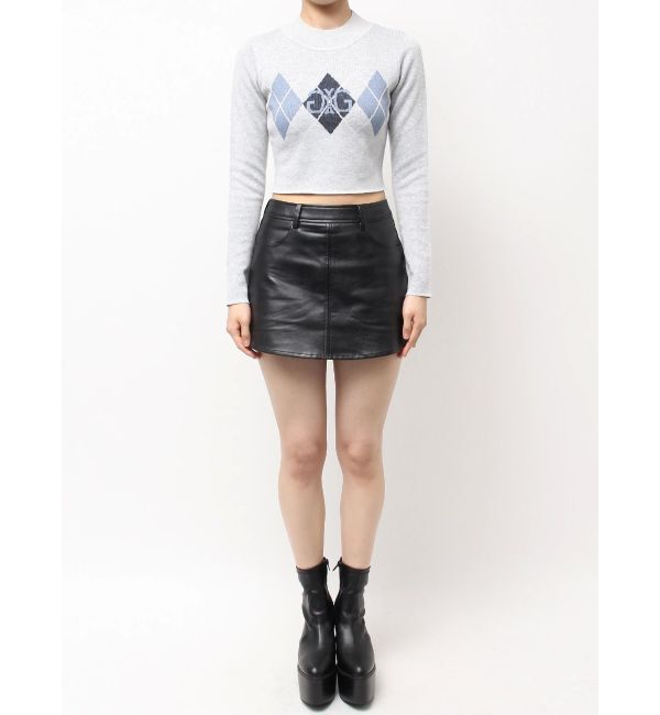 GYDA「Symmetry GYDA ARGYLEニットトップス」|ニット・セーター|