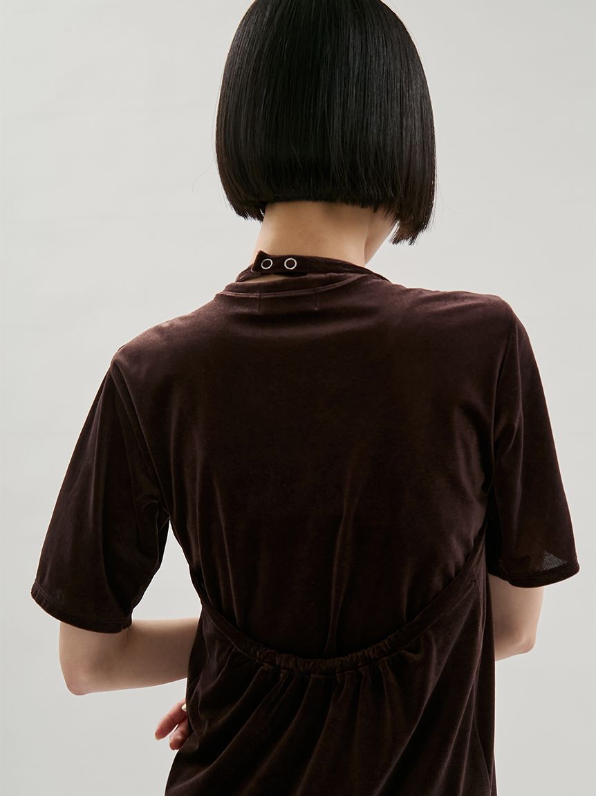 emmi atelier「ベロアTシャツ&times;ホルターネックワンピースセット」|ワンピース|
