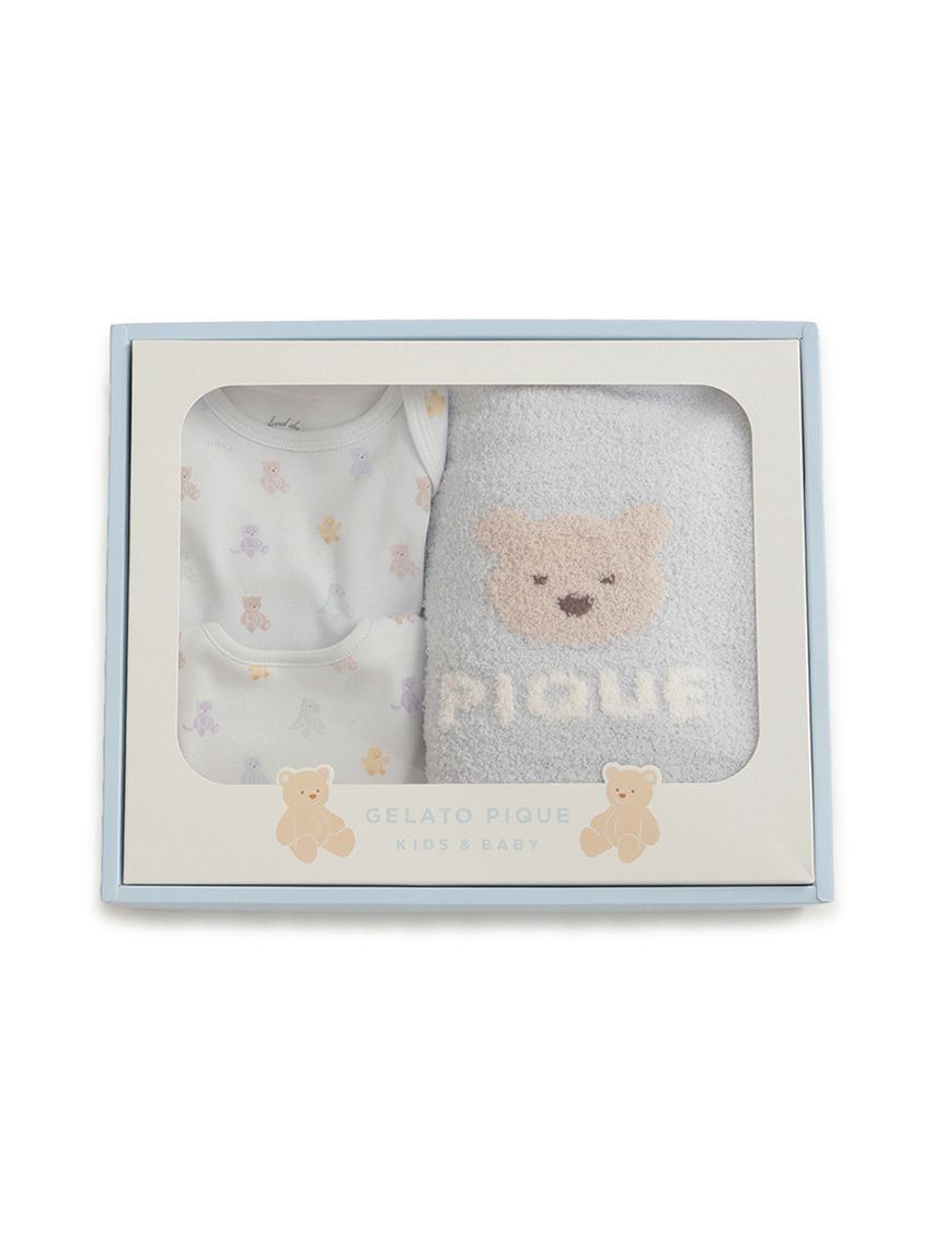 GELATO PIQUE KIDS & BABY「【ラッピング済み】【BABY】ベアブランケット&ボディースーツ&スタイ3点セット ギフトBOX」|その他ベビー用品|