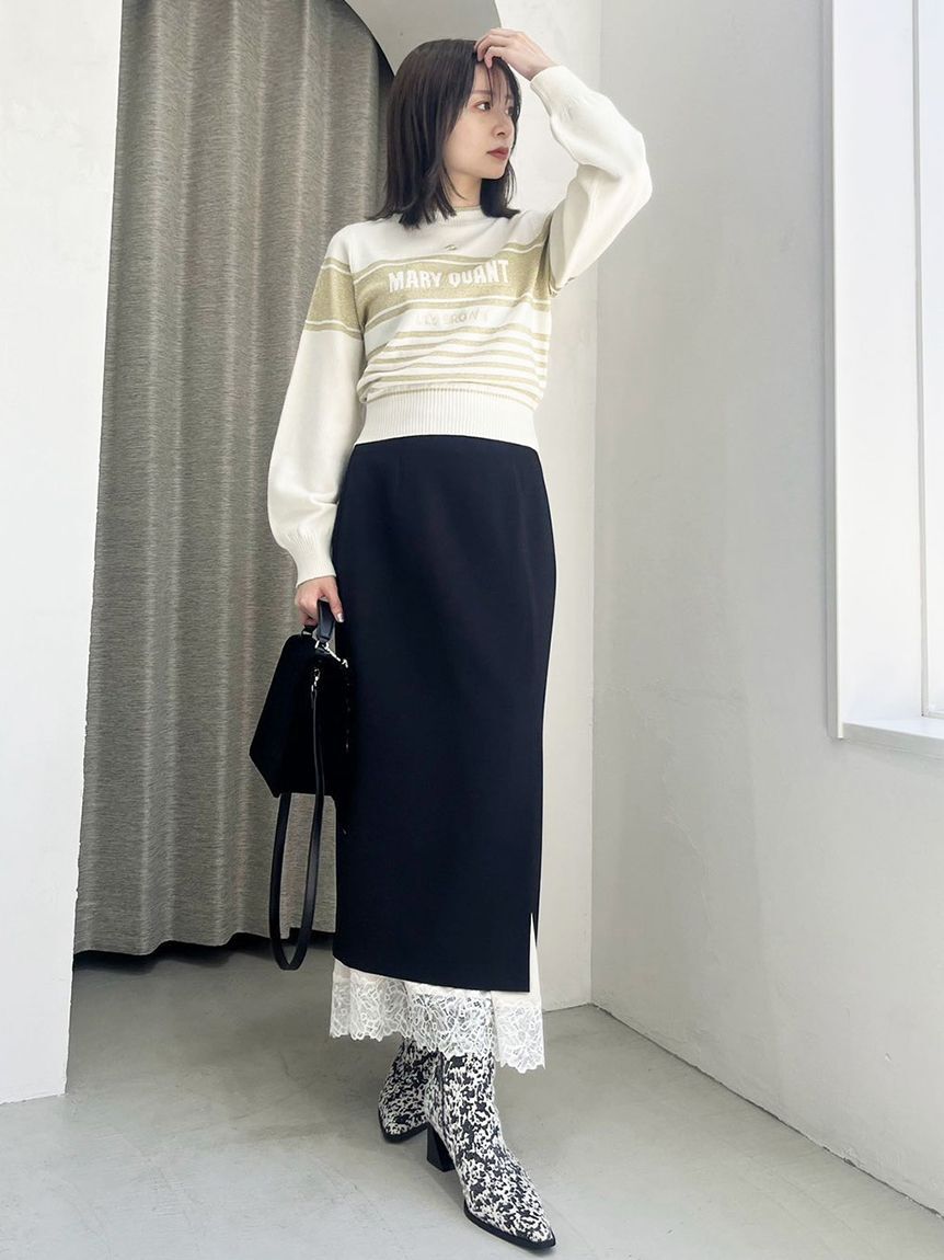 LILY BROWN「【WEB限定カラー】【LILY BROWN&times;MARY QUANT】バリエジャガードニット」|ニット・セーター|