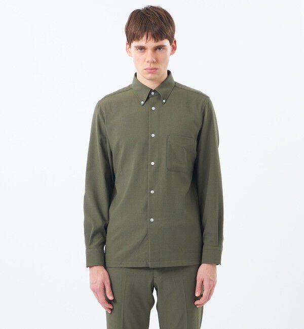 MACKINTOSH PHILOSOPHY「【WEB&一部店舗限定】トロッター スクエアボタンダウン長袖シャツ  サッカーストライプ」|シャツ・ブラウス|