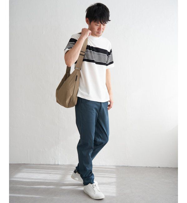 ikka「リップルパネルボーダーTシャツ」|Tシャツ・カットソー|