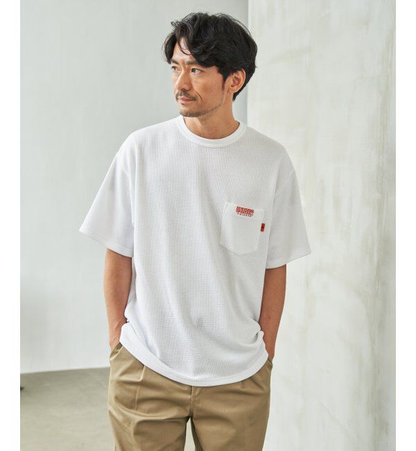 ikka「UNIVERSAL OVERALL ユニバーサルオーバーオール DAILYワンポイント刺繍Tシャツ」|Tシャツ・カットソー|