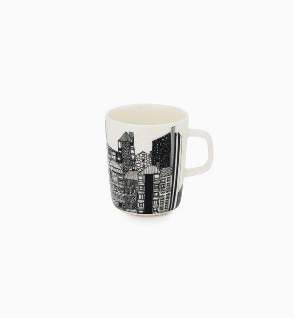Marimekko「Siirtolapuutarha マグカップ 250ml」|その他|ブラック&times;オレンジ