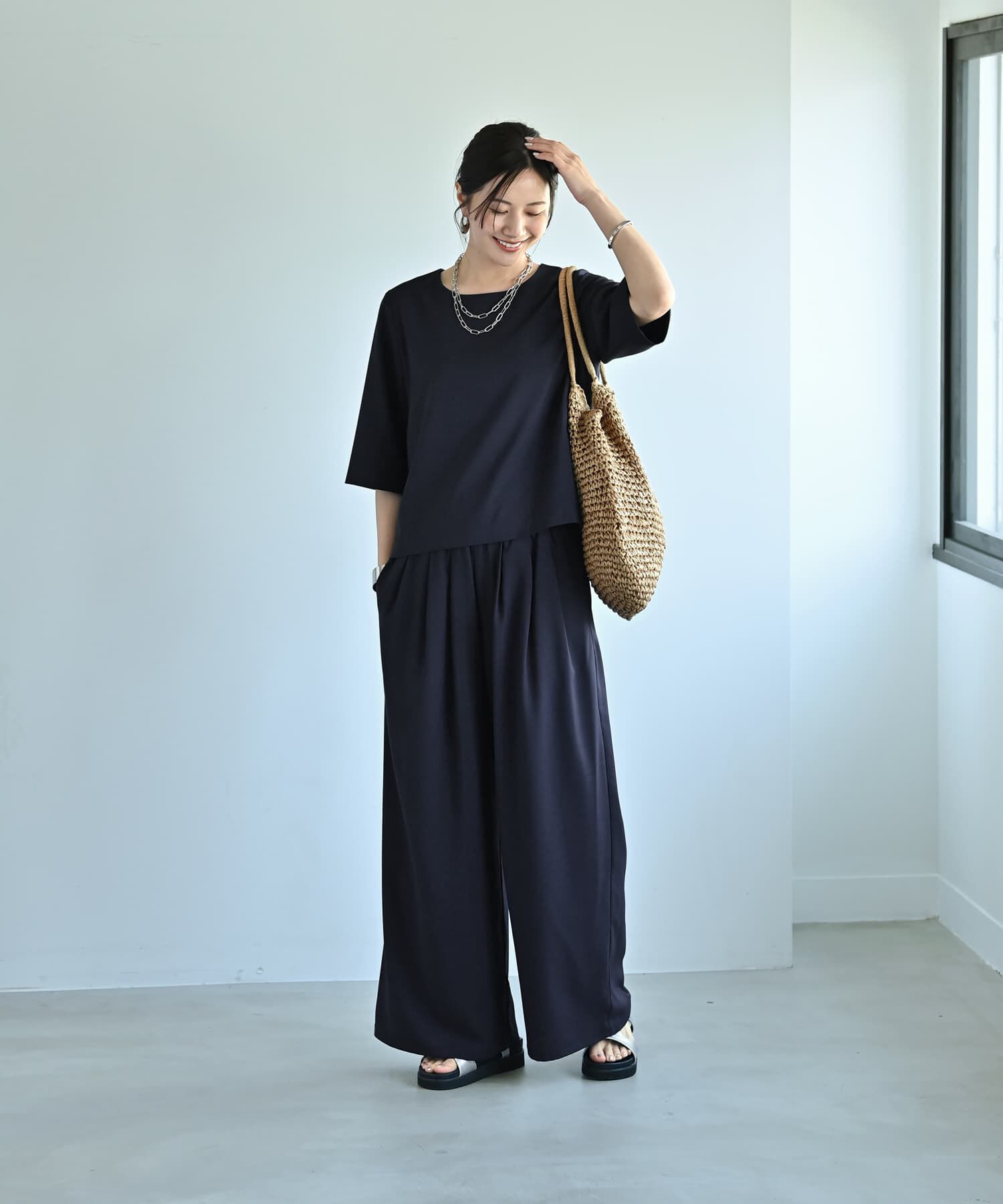 STYLE DELI「【Kana Oyama&times;BLK001】セットアップトップス／DELI size」|シャツ・ブラウス|