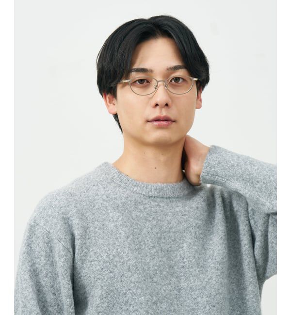  「オーバル型 メガネ | レザー調 ラバーテンプル ズレ落ち防止 眼鏡 伊達・度付き眼鏡  レンズ交換券付」|メガネ|