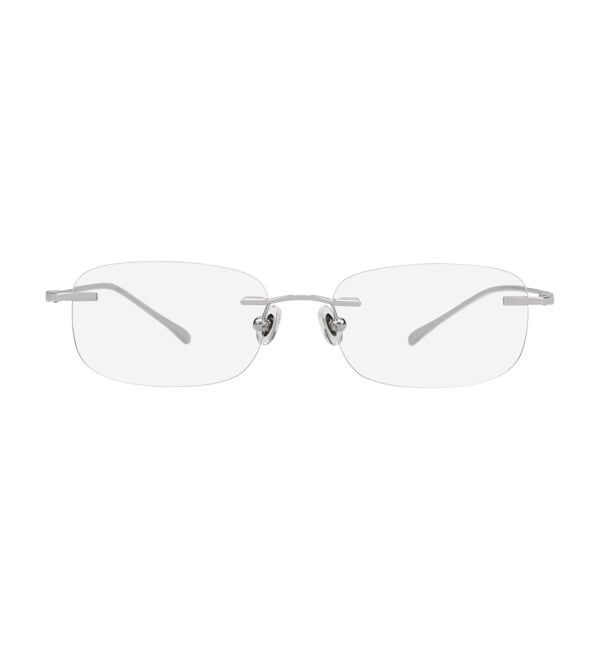  「SUNCUTGlasses/UV100%CUT リムレス 横長 サングラス | チタン [度無し専用] カラー 紫外線対策 UVカット」|サングラス|