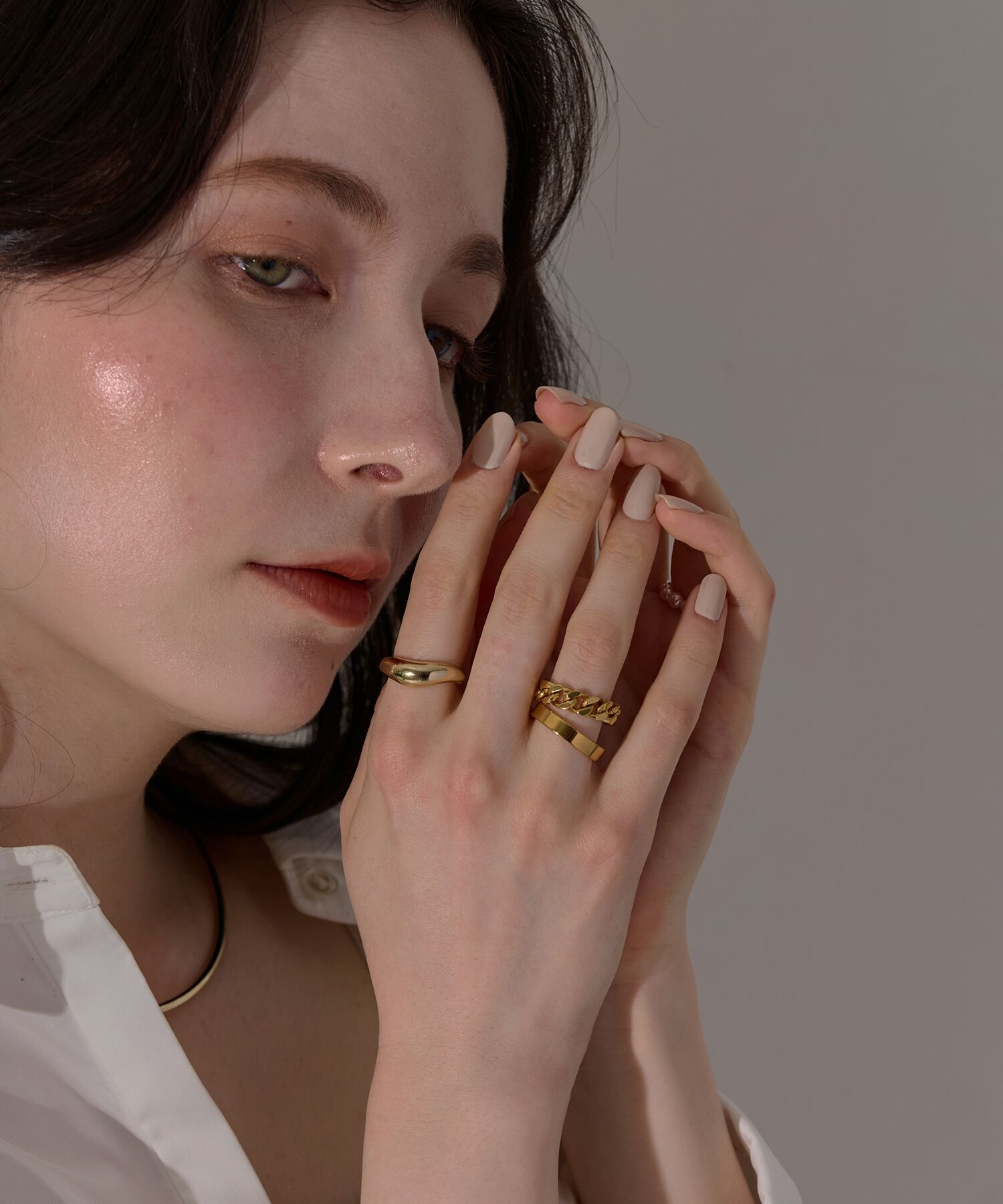 Phoebe「【金属アレルギー対応】メルトフォルムリング　ゴールド」|リング|