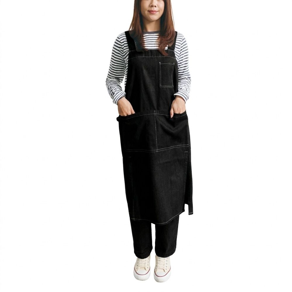BACKYARD FAMILY「デニム エプロン おしゃれ 通販 ワークエプロン デニムエプロン カフェエプロン 胸当てエプロン」|その他|ブラック2