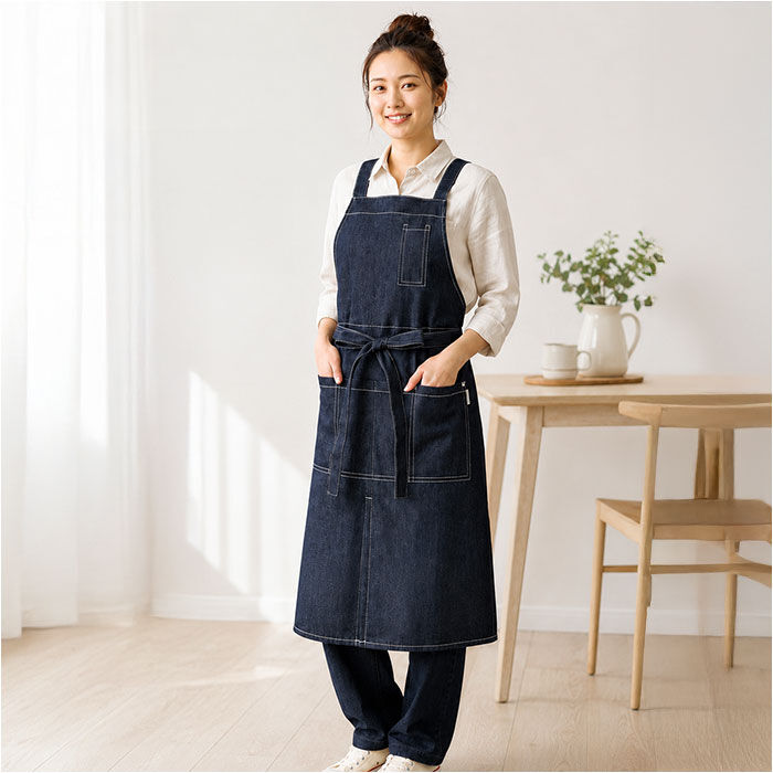 BACKYARD FAMILY「デニム エプロン おしゃれ 通販 ワークエプロン デニムエプロン カフェエプロン 胸当てエプロン」|その他|