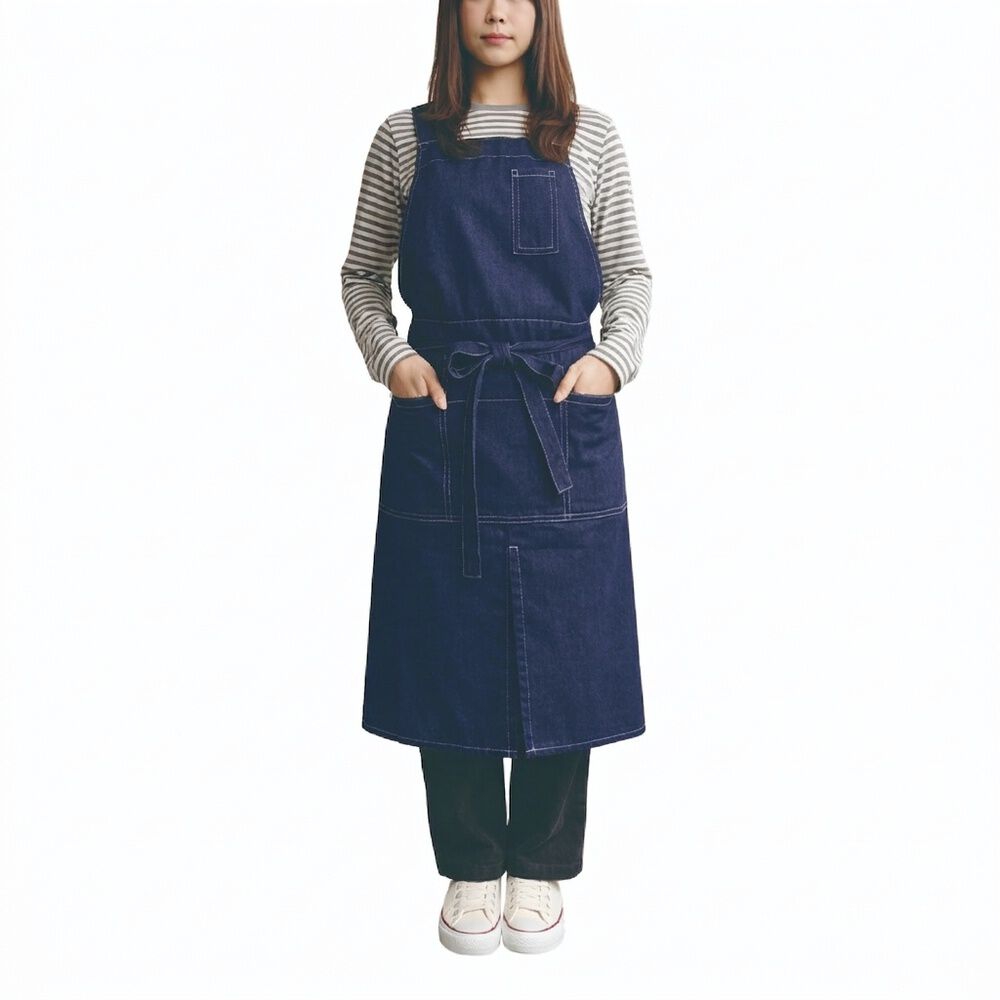 BACKYARD FAMILY「デニム エプロン おしゃれ 通販 ワークエプロン デニムエプロン カフェエプロン 胸当てエプロン」|その他|ブルー2