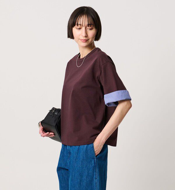 UNITED ARROWS「ターン アップ カットソー」|Tシャツ・カットソー|WINE