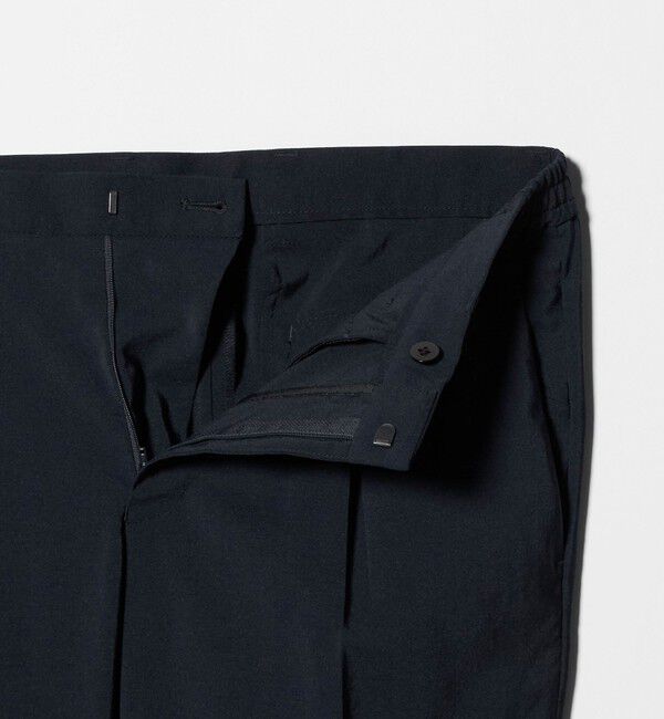UNITED ARROWS「タフタ サイドシャーリング 1プリーツ パンツ UA COZY ウォッシャブル ヨコストレッチ」|スラックス|