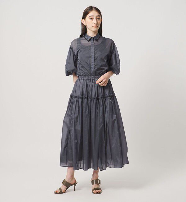 UNITED ARROWS「シアー タフタ ギャザースカート ‐はっ水 ウォッシャブル‐」|スカート|