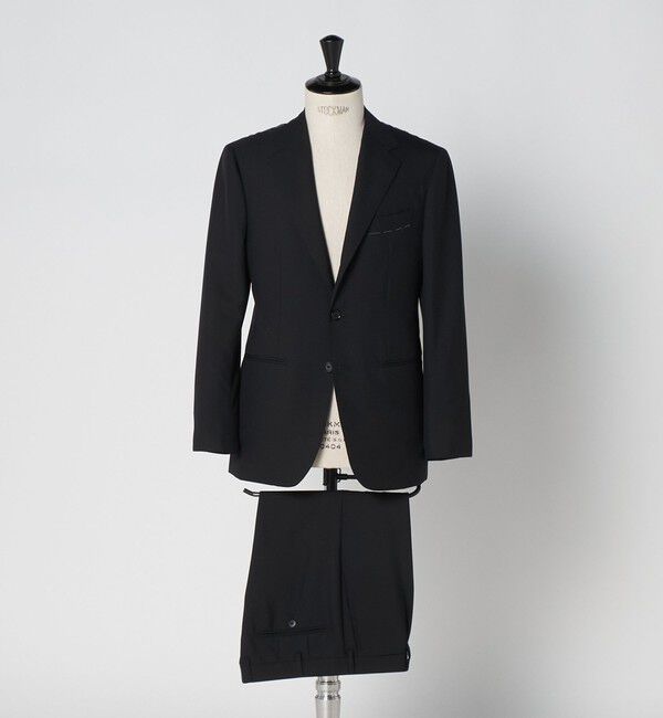 UNITED ARROWS「ウール/モヘヤ シングル ３ボタンスーツ MC―MODEL」|スーツ|BLACK