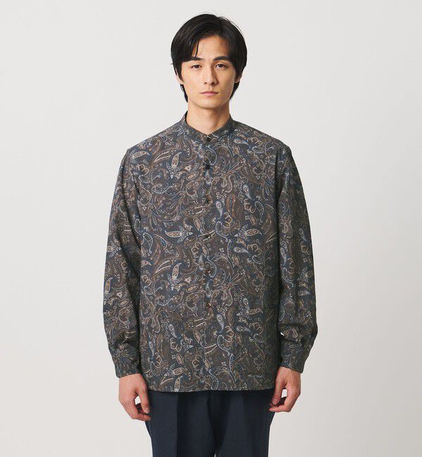 UNITED ARROWS「ペイズリー バンドカラー チョアシャツ」|シャツ・ブラウス|