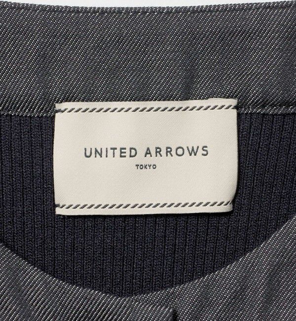 UNITED ARROWS「デニムライク フリル カーディガン ‐ウォッシャブル‐」|カーディガン|