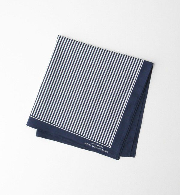 UNITED ARROWS green label relaxing「GLR シーアイランド ストライプ ハンカチ」|ハンカチ|NAVY