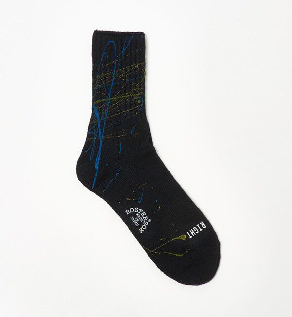 UNITED ARROWS green label relaxing「【別注】＜ROSTER SOX＞ ペイントソックス」|ソックス|BLACK