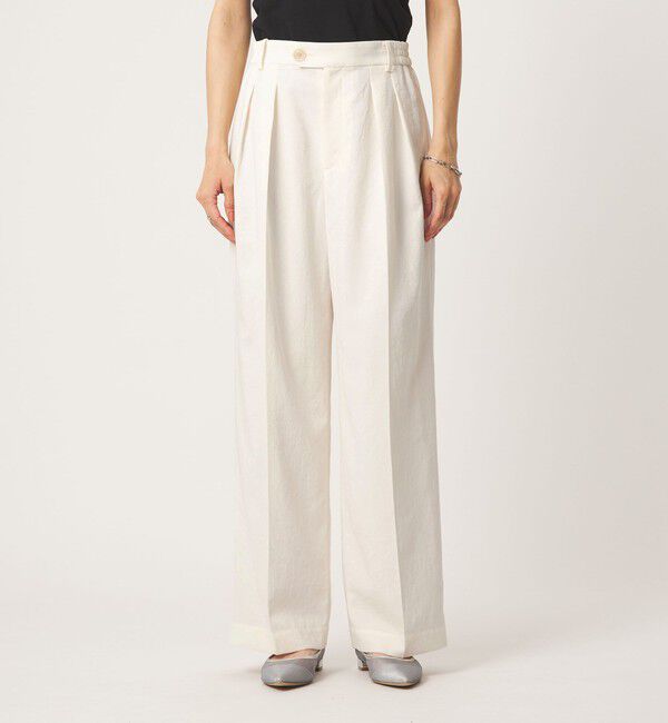 UNITED ARROWS green label relaxing「［size SHORT/TALLあり］2タック ワイド パンツ ホワイト」|その他|